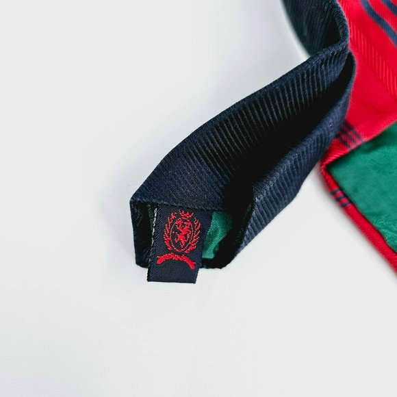 Tommy Hilfiger Tie 100% Silk USA Made Red Blue Striped Classic Preppy Work Gift - Picture 8 of 11
